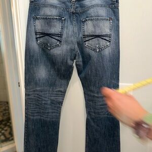 Express Men's Dark Blue Straight Jeans